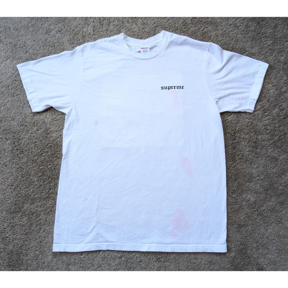 READ Supreme American Flag Target Shirt Mens Large White FW25